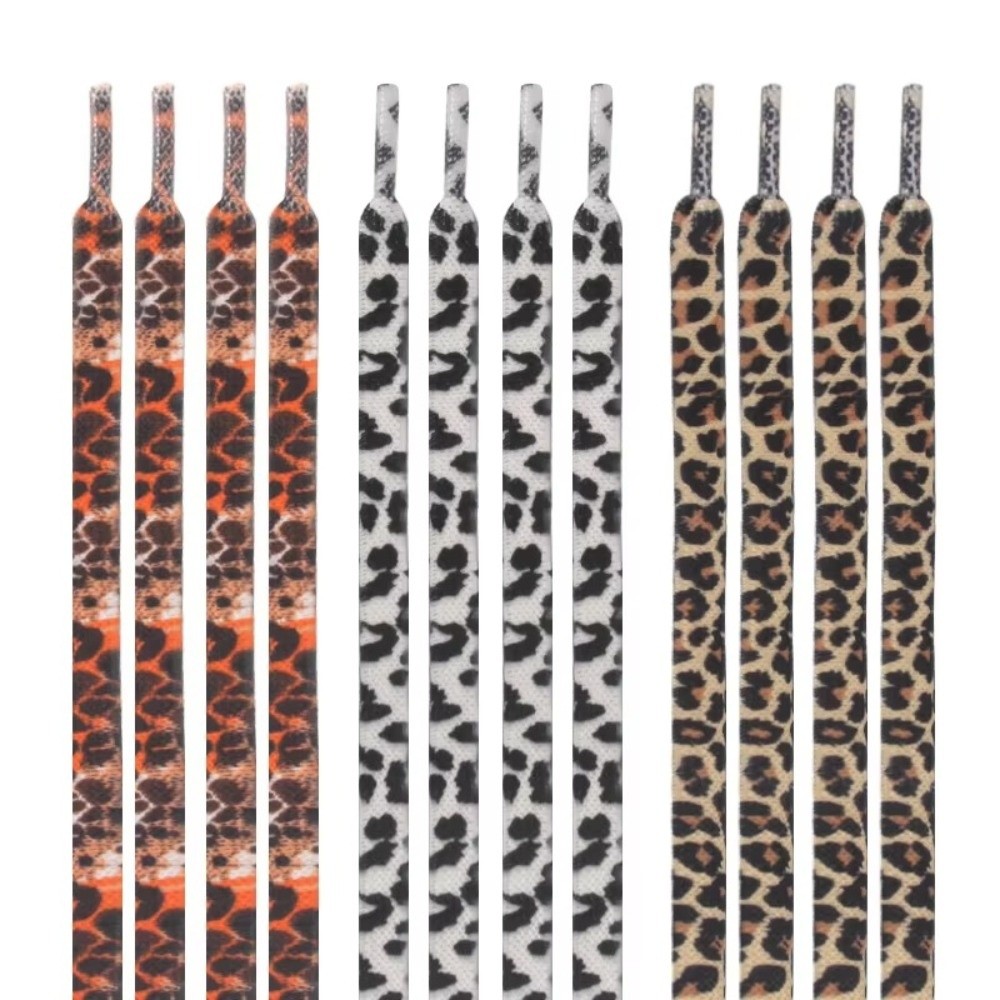 1 par 120cm moda leopardo impr - Lace Replacement Flat avaliação e preço
